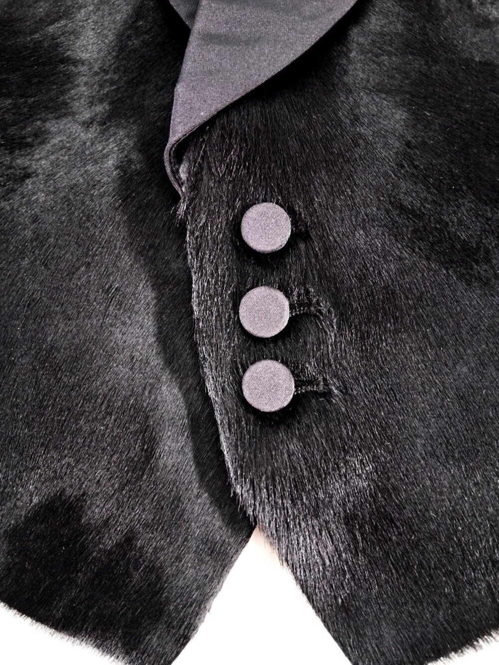 RALPH LAUREN Pony Hair Calf Vest Silk Shawl Collar Black Western Tuxedo SZ 6 NWT - Picture 11 of 12